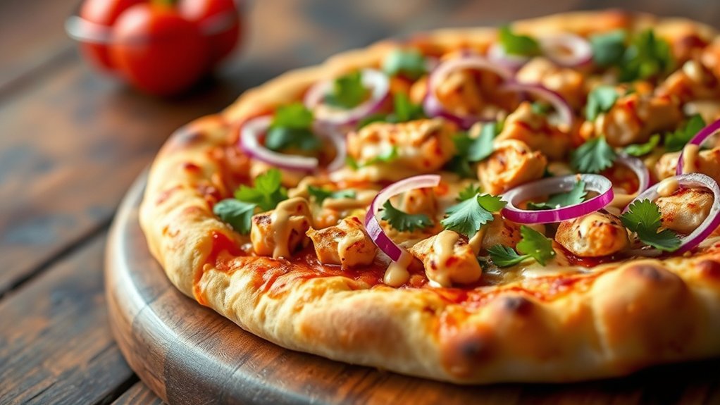 bold flavorful chicken pizza