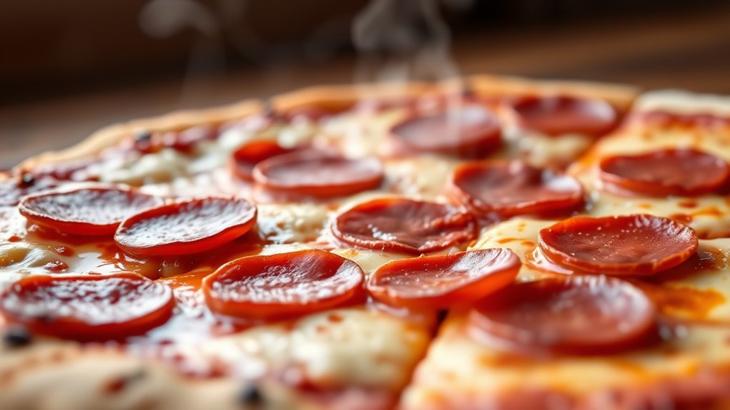 crispy crust spicy pepperoni