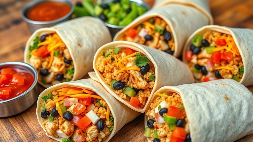 customizable vegetarian gluten free burritos