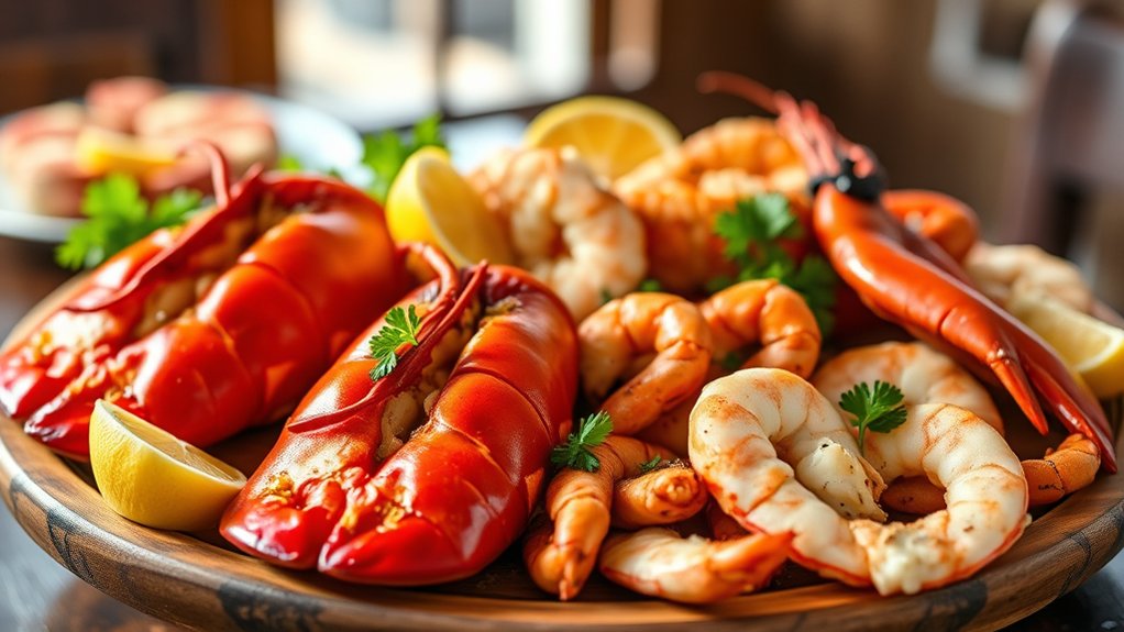 lobster feast with sides