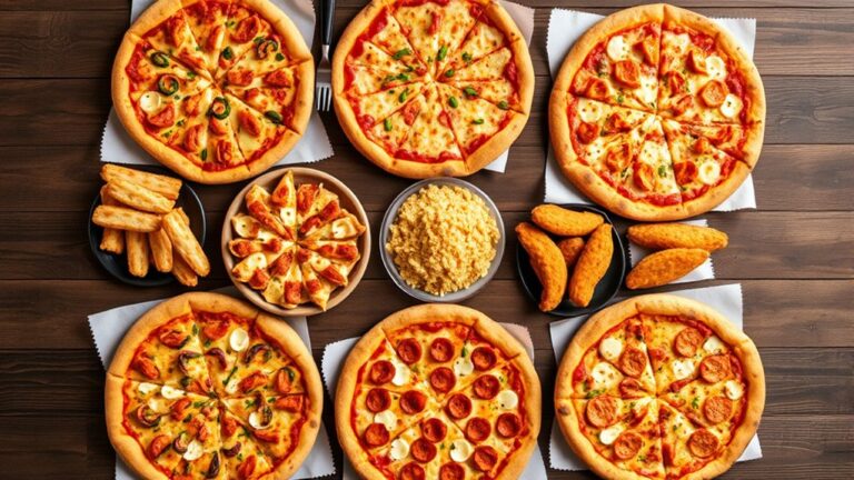 popular pizza menu items