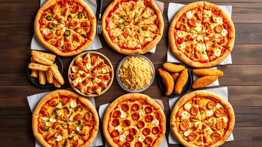 popular pizza menu items
