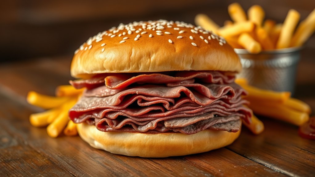 tender sliced roast beef
