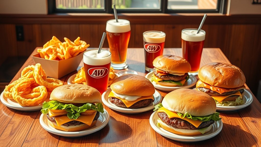 top a w menu items