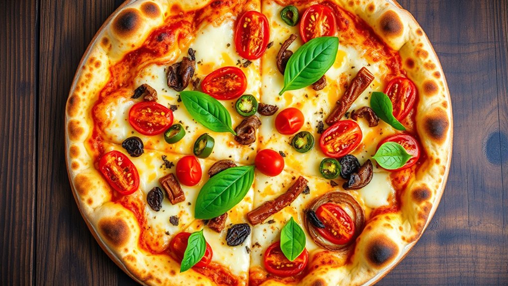 vibrant toppings and crusts